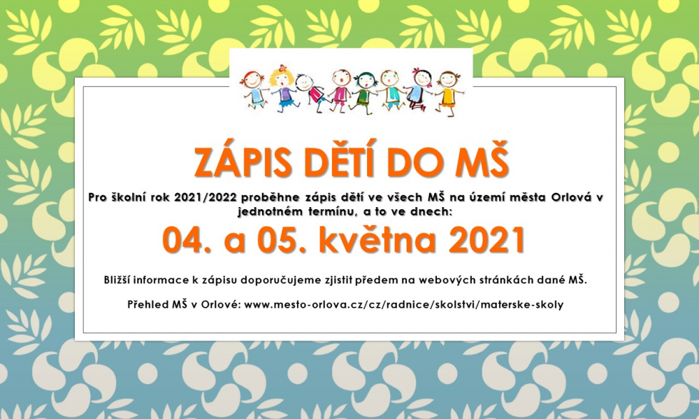 Zápis dětí do MŠ