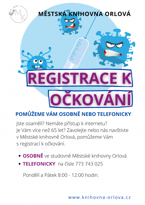 KNIHOVNA KRÁTÍ DOBU PRO VÝPOMOC S REGISTRACÍ