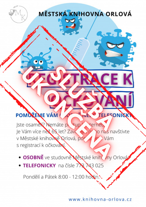 MĚSTO UKONČUJE POMOC S REGISTRACÍ NA OČKOVÁNÍ