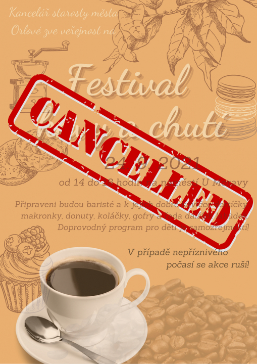 FESTIVAL KÁVY A CHUTÍ SE BOHUŽEL RUŠÍ