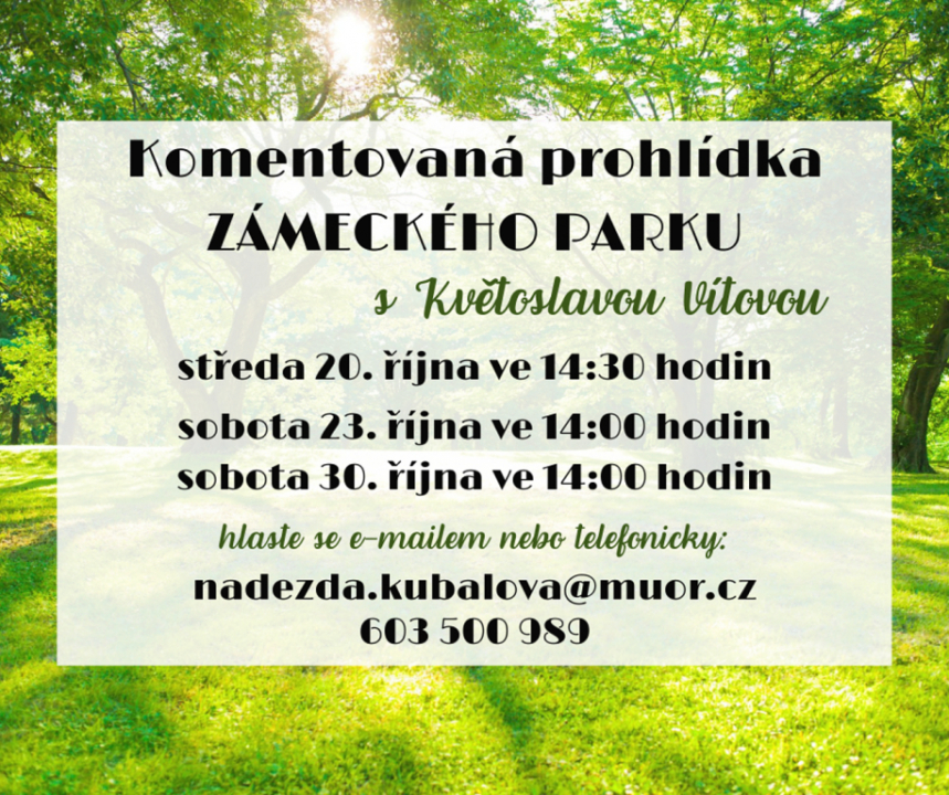 PODZIMNÍ ZÁMECKÝ PARK LÁKÁ K PROCHÁZCE