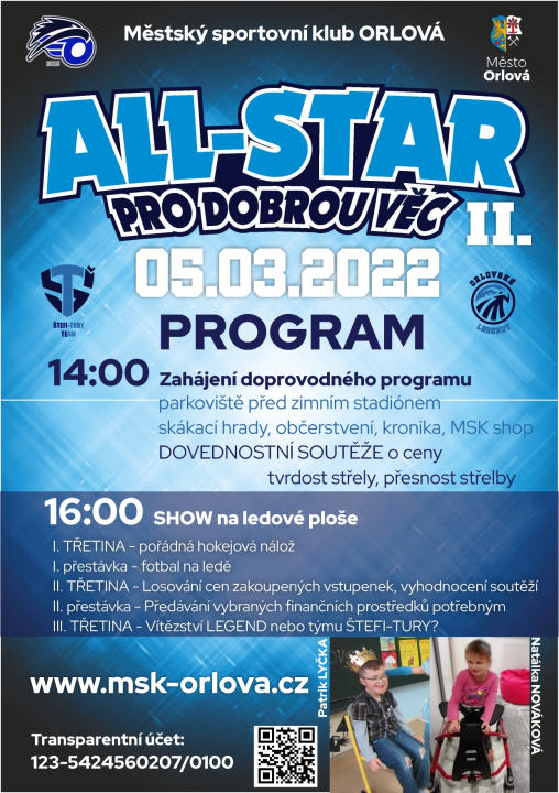 ALL-STAR PRO DOBROU VĚC, TENTOKRÁT PRO PATRIKA A NATÁLKU