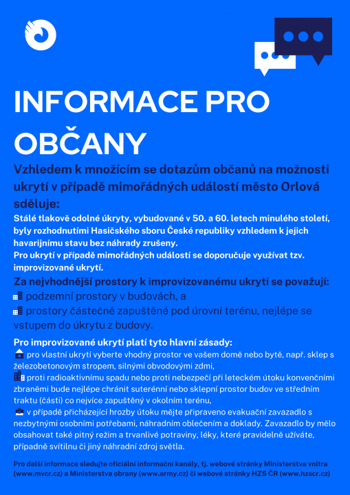 INFORMACE PRO OBČANY