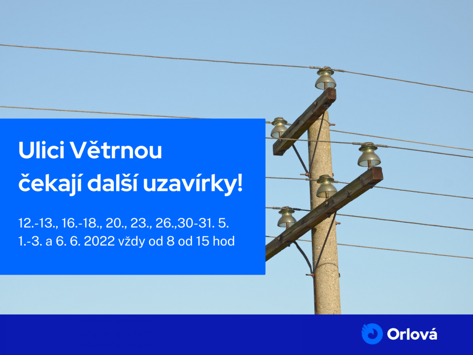 ULICI VĚTRNOU ČEKAJÍ DALŠÍ UZAVÍRKY