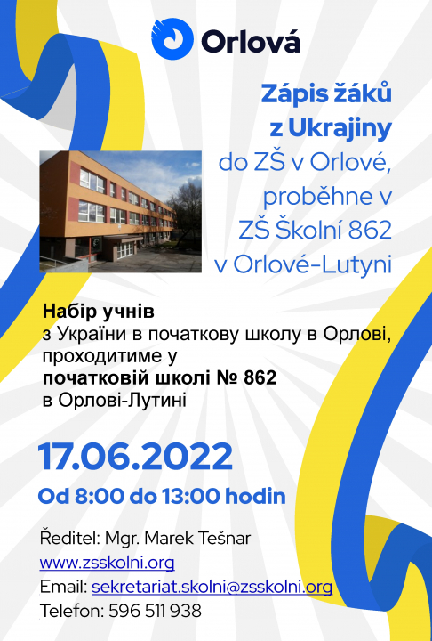 Zápis do ZŠ - UKRAJINA / Зарахування до початкової школи - Україна