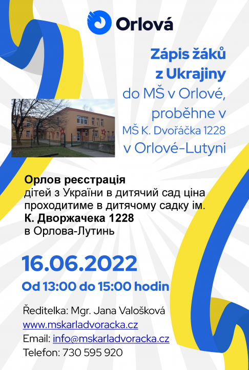 Zápis do MŠ - Ukrajina / Зарахування в дитячий садок - Україна