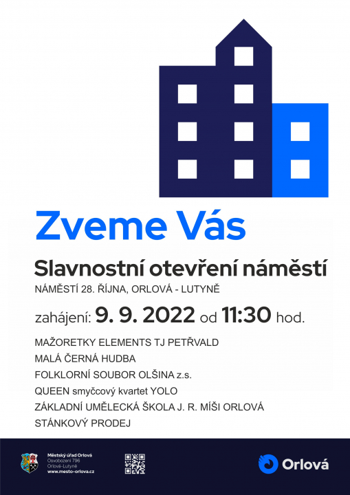 ZVEME VÁS NA SLAVNOSTNÍ OTEVŘENÍ NÁMĚSTÍ