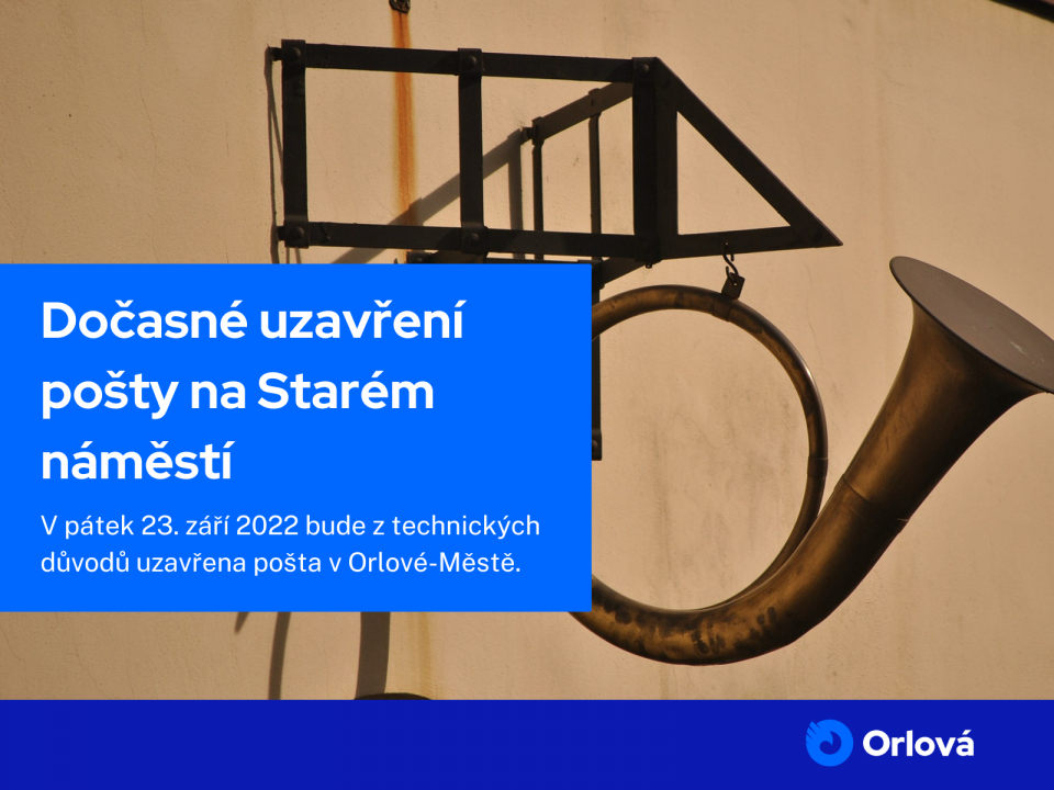 POŠTA NA STARÉM NÁMĚSTÍ BUDE DOČASNĚ UZAVŘENA