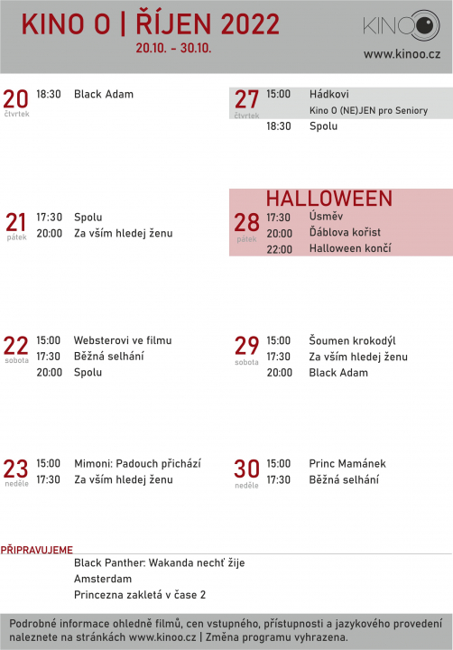 KINO O PŘICHYSTALO DALŠÍ ZAJÍMAVÉ PROMÍTÁNÍ