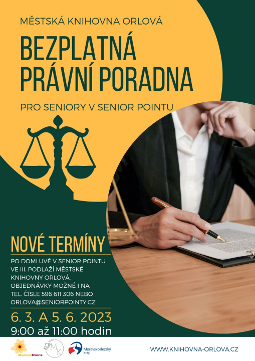BEZPLATNÁ PRÁVNÍ PORADNA PRO SENIORY JE ZPĚT!