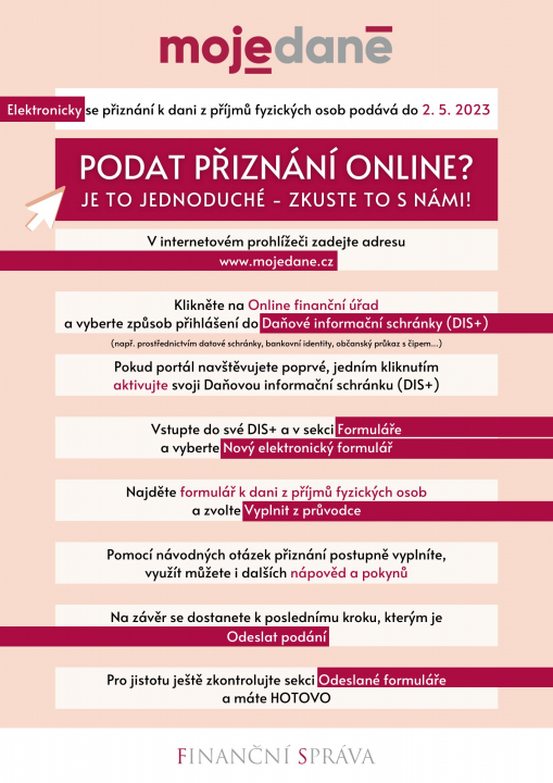 UŽ JSTE PODALI DAŇOVÉ PŘIZNÁNÍ?