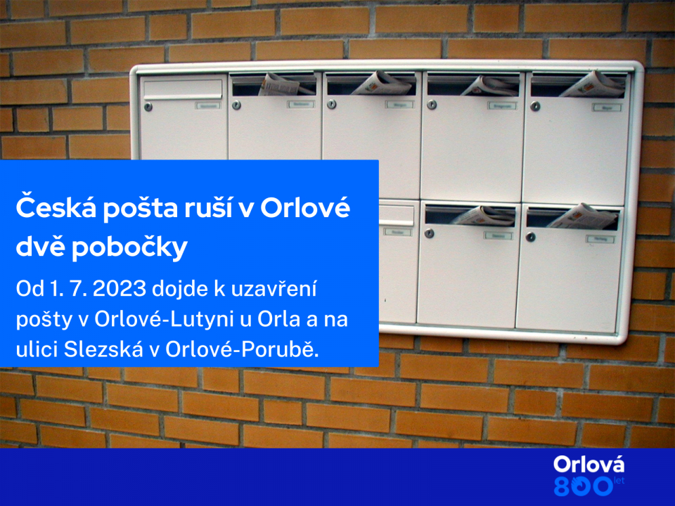 ČESKÁ POŠTA ZVEŘEJNILA SEZNAM ZAVÍRAJÍCÍCH POBOČEK