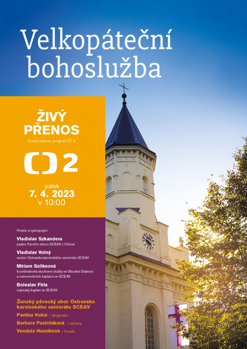 VELKOPÁTEČNÍ BOHOSLUŽBU ODVYSÍLÁ ČESKÁ TELEVIZE