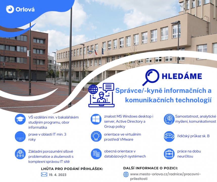 HLEDÁME KOLEGU/KOLEGYNI SE ZAMĚŘENÍM NA INFORMAČNÍ TECHNOLOGIE