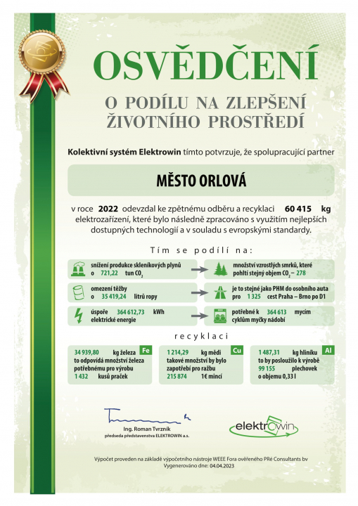 SPOLEČNĚ ZLEPŠUJEME ŽIVOTNÍ PROSTŘEDÍ!
