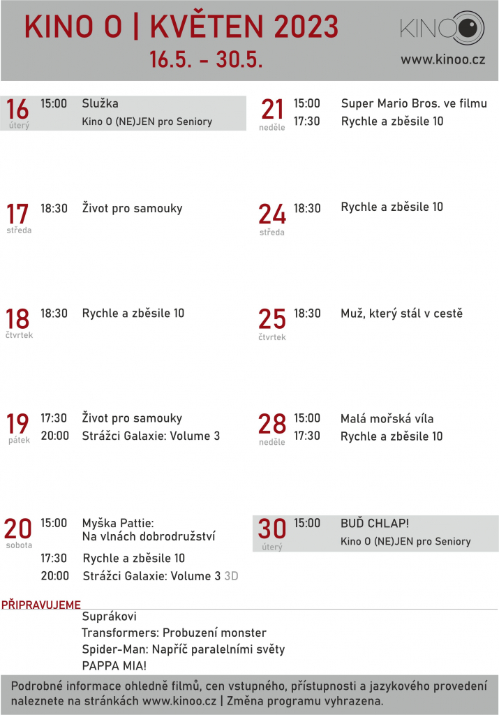 RYCHLE A ZBĚSILE NAVŠTIVTE KINO