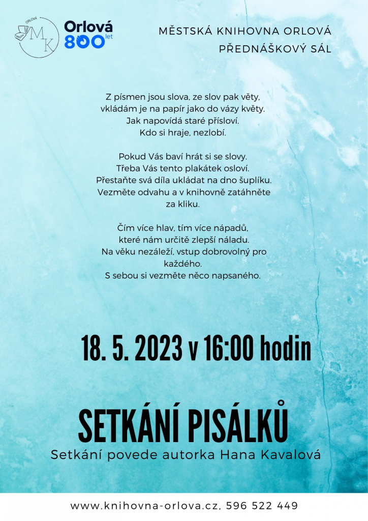RÁDI PÍŠETE TEXTY? ZÚČASTNĚTE SE SRAZU