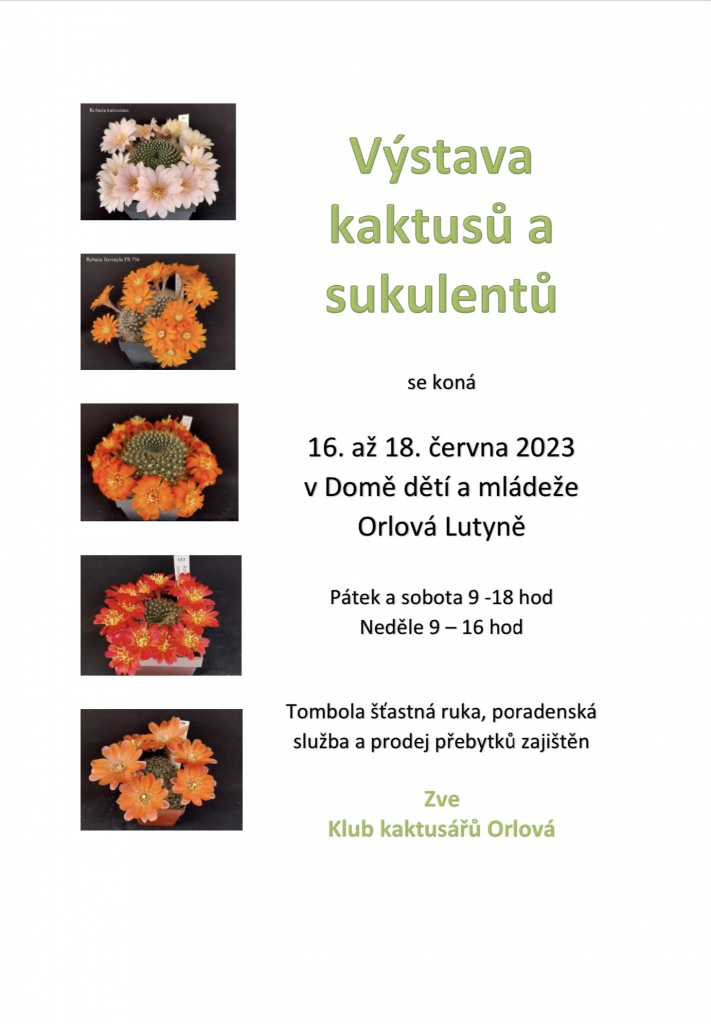 KAKTUSÁŘI ZVOU NA VÝSTAVU