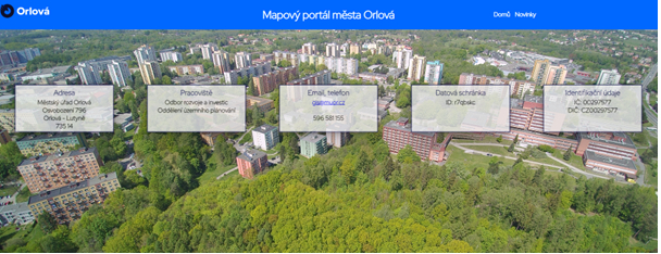 Mapový portál města Orlová