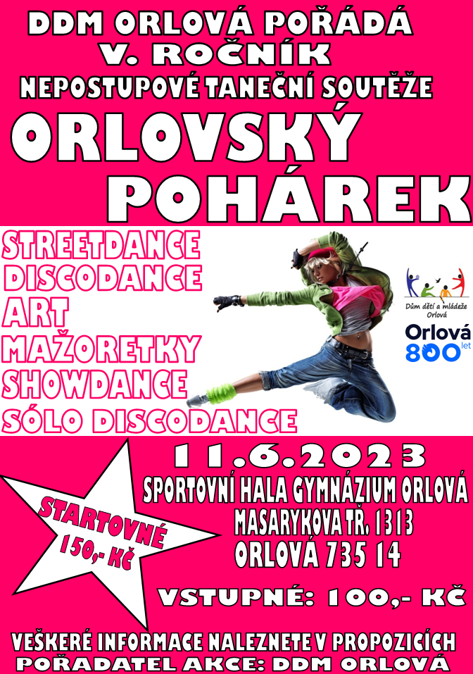TANEČNÍCI BUDOU BOJOVAT O ORLOVSKÝ POHÁREK