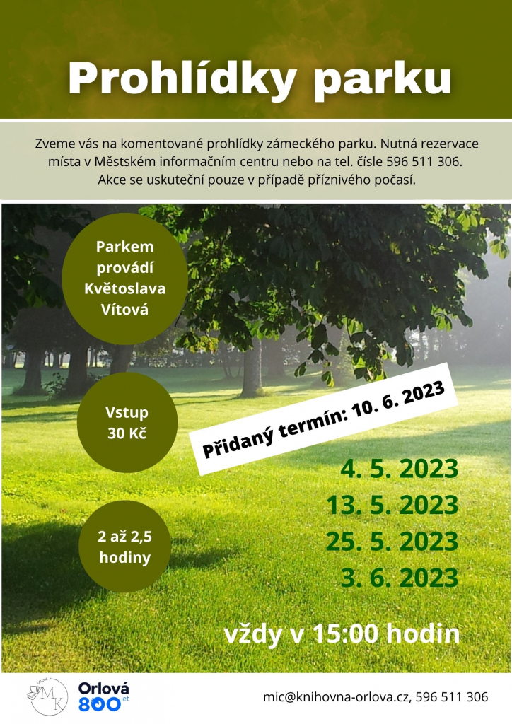 POSLEDNÍ TERMÍN PROHLÍDKY ZAMECKÉHO PARKU JE TADY!