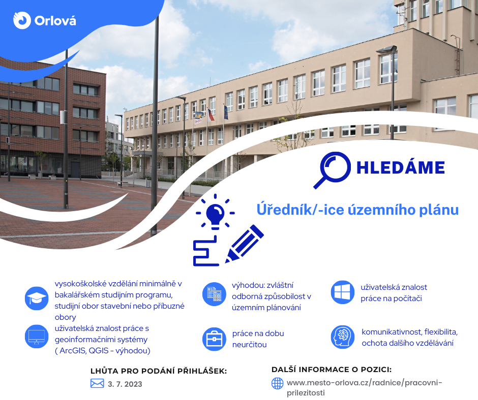 HLEDÁME ÚŘEDNÍKA ÚZEMNÍHO PLÁNU