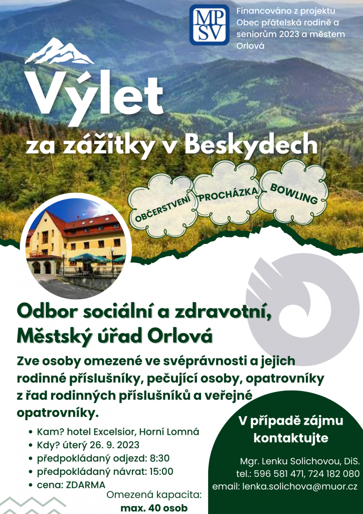 POZNEJTE KRÁSY BESKYD NA VÝLETĚ S ODBOREM SOCIÁLNÍM A ZDRAVOTNÍM