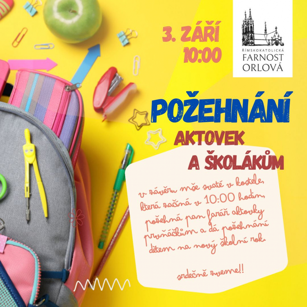 FARÁŘ POŽEHNÁ DĚTEM DO NOVÉHO ŠKOLNÍHO ROKU