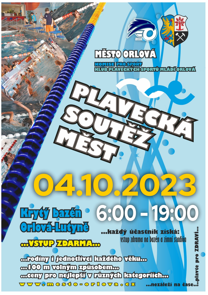 PŘIJĎTE SI ZAPLAVAT A PODPOŘTE ORLOVOU V SOUTĚŽI MĚST