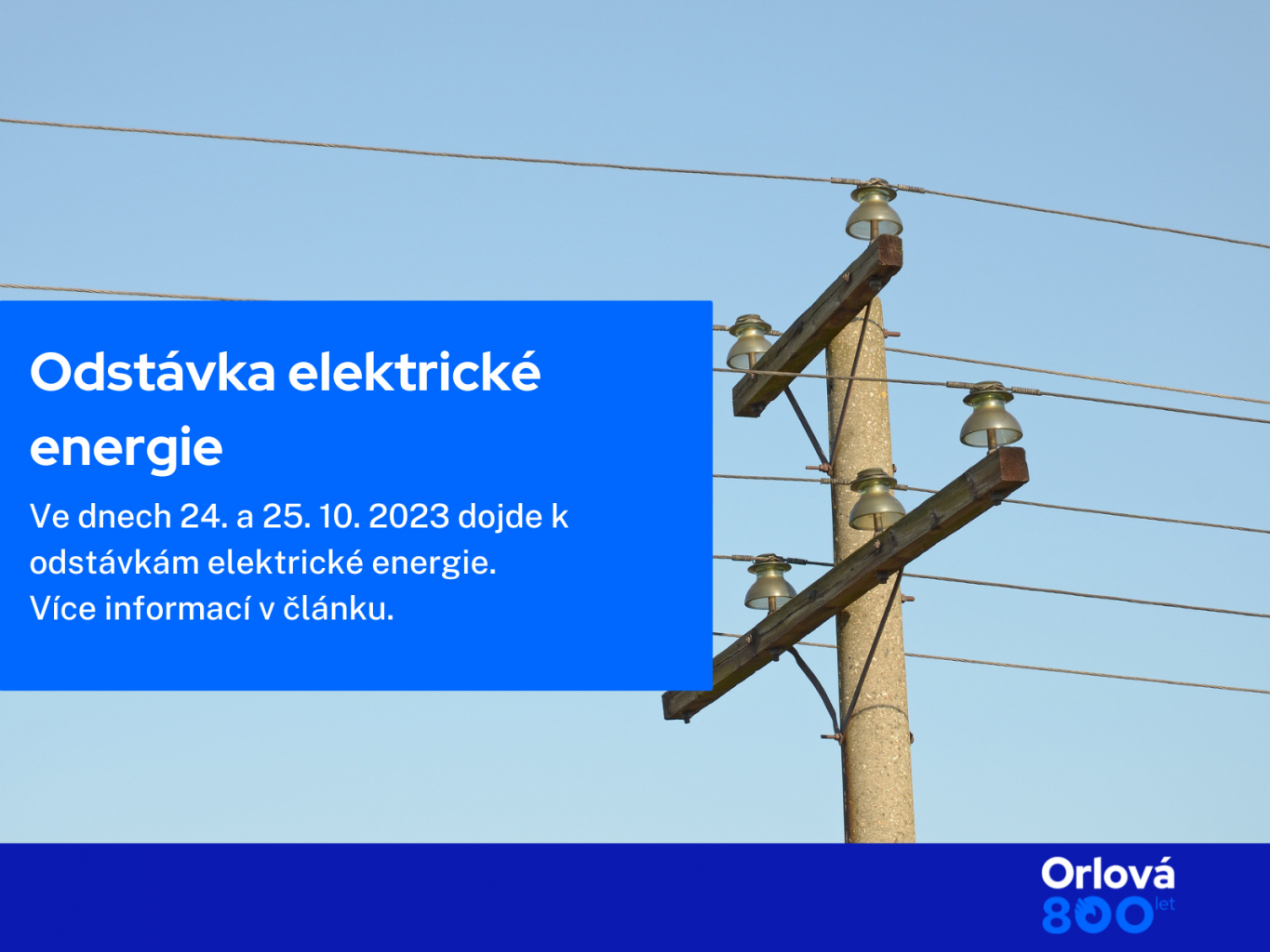 PROBĚHNE ODSTÁVKA ELEKTRICKÉ ENERGIE