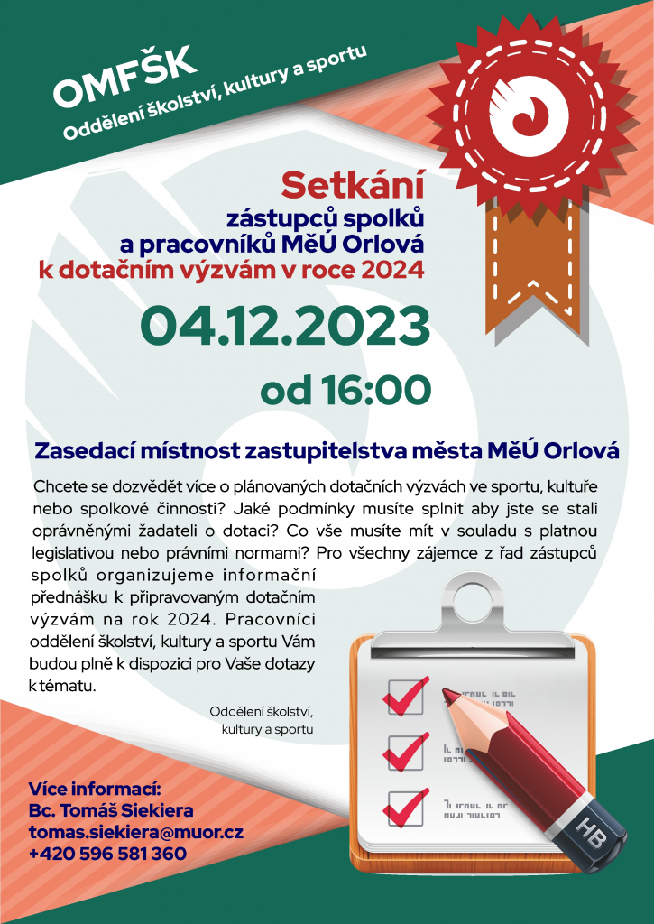 ZJISTĚTE VÍCE INFORMACÍ O DOTAČNÍCH VÝZVÁCH