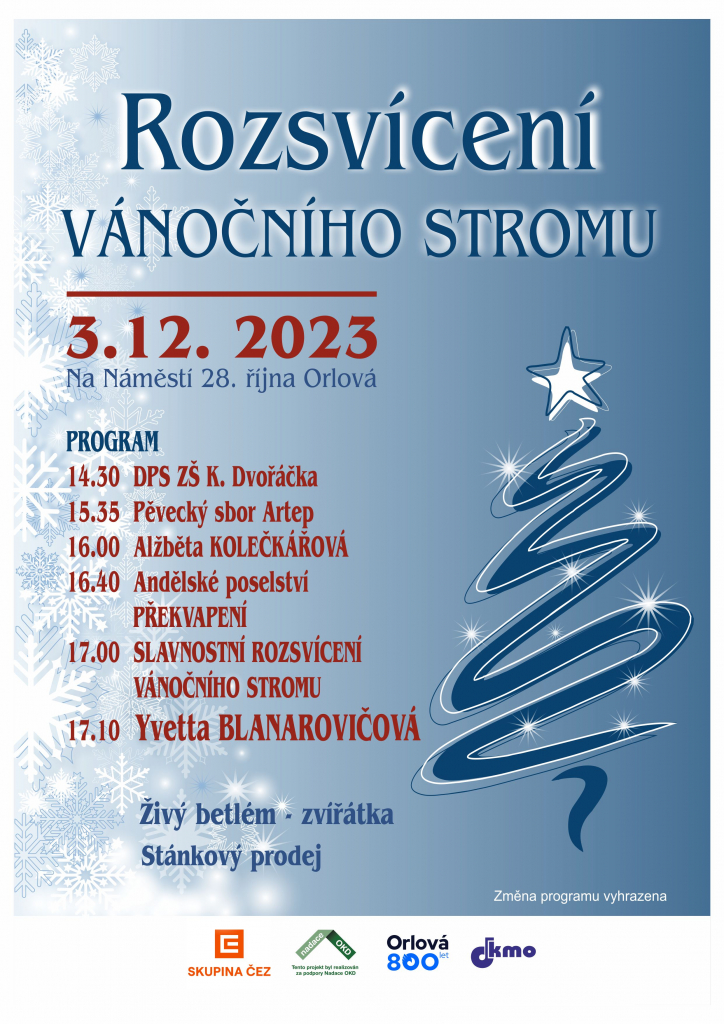 ROZSVÍCENÍM STROMU ZAHÁJÍME ADVENT
