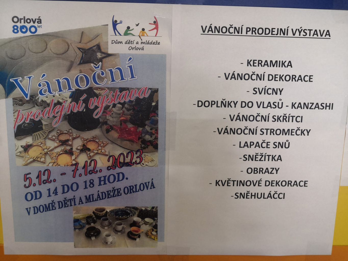 NAVŠTIVTE VÁNOČNÍ VÝSTAVU V DDM