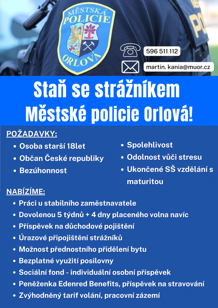 STAŇ SE STRÁŽNÍKEM MĚSTSKÉ POLICIE