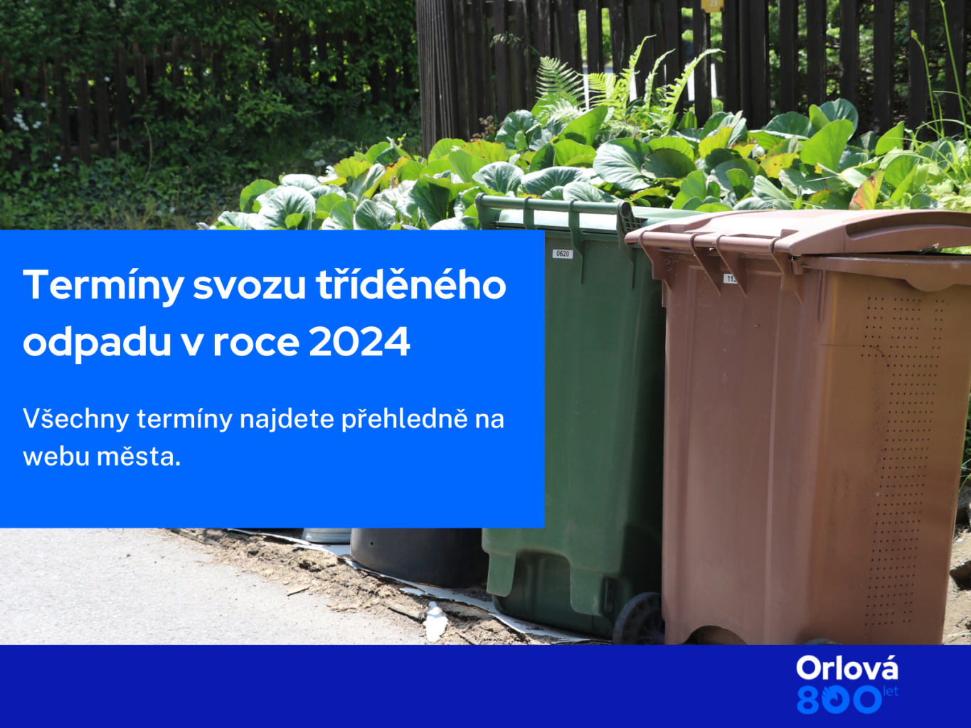 TERMÍNY SVOZU TŘÍDĚNÉHO ODPADU V ROCE 2024