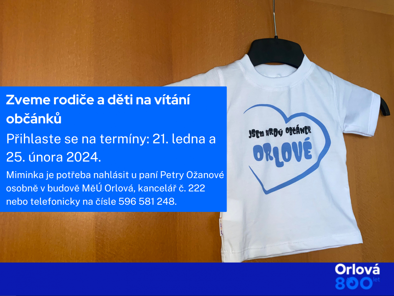 ZVEME RODIČE A DĚTI NA VÍTÁNÍ OBČÁNKŮ