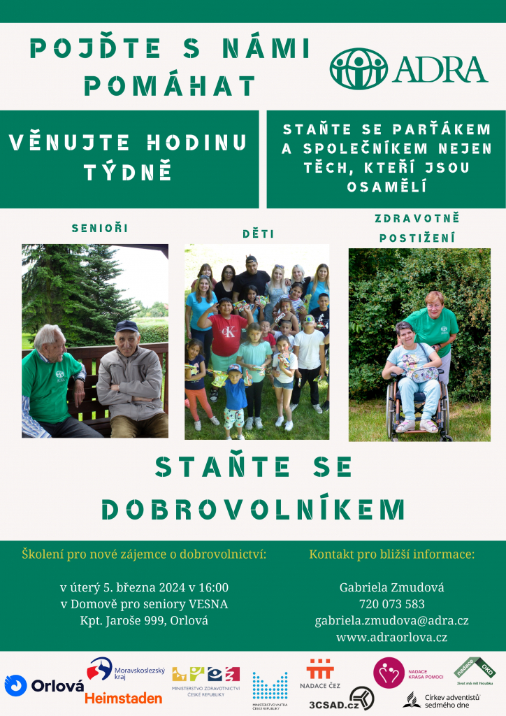 STAŇTE SE DOBROVOLNÍKEM A POMÁHEJTE