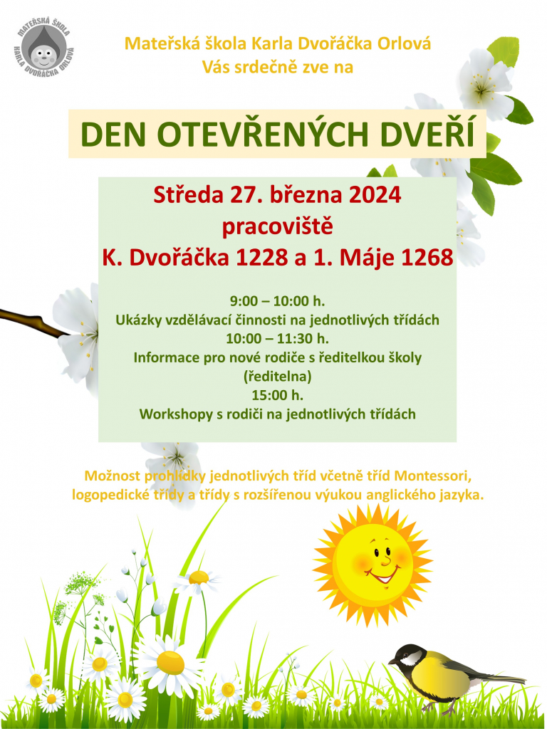 MŠ K. Dvořáčka 1228 - Den otevřených dveří