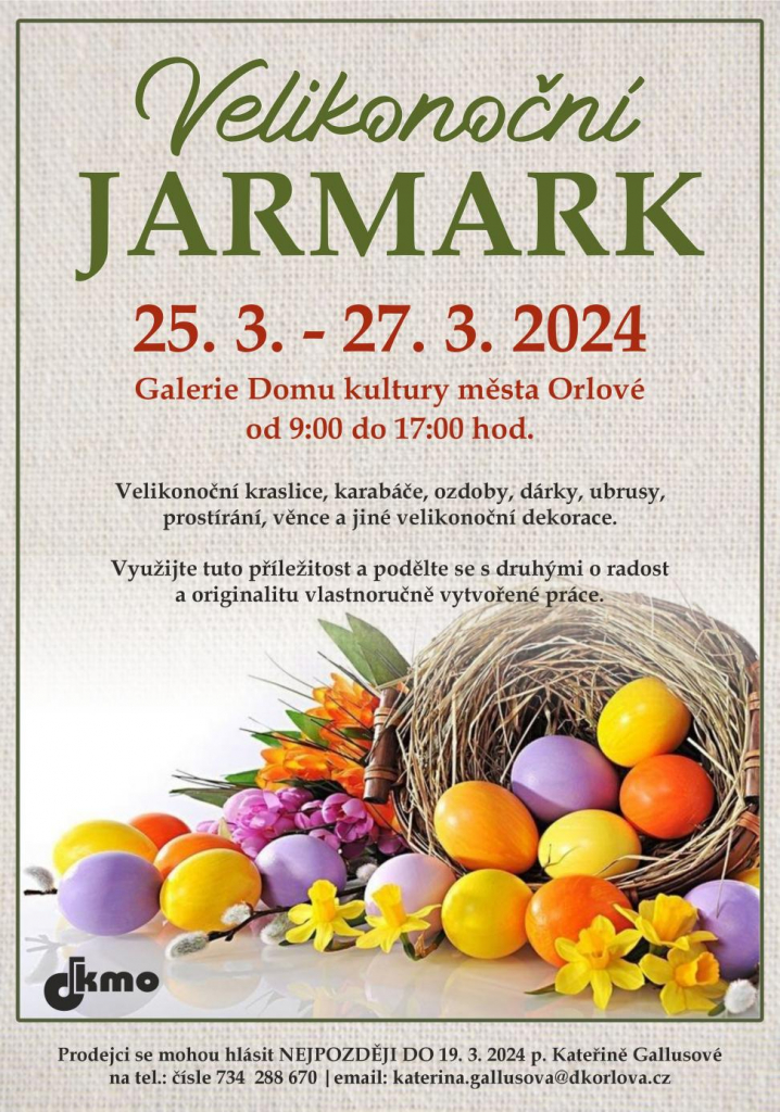 ZVEME VÁS NA VELIKONOČNÍ JARMARK