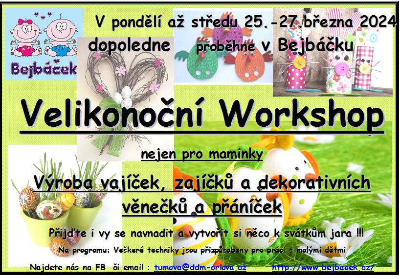DORAZTE NA VELIKONOČNÍ WORKSHOP