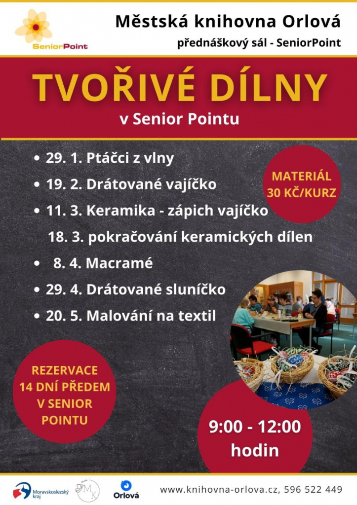 ZÚČASTNĚTE SE DALŠÍCH TVOŘIVÝCH DÍLEN