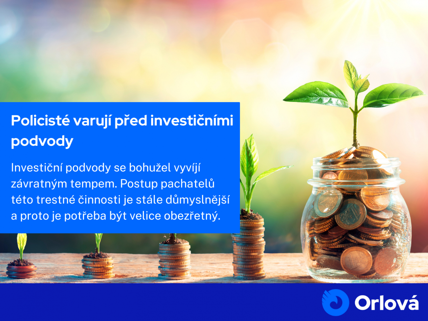 POLICISTÉ VARUJÍ PŘED INVESTIČNÍMI PODVODY