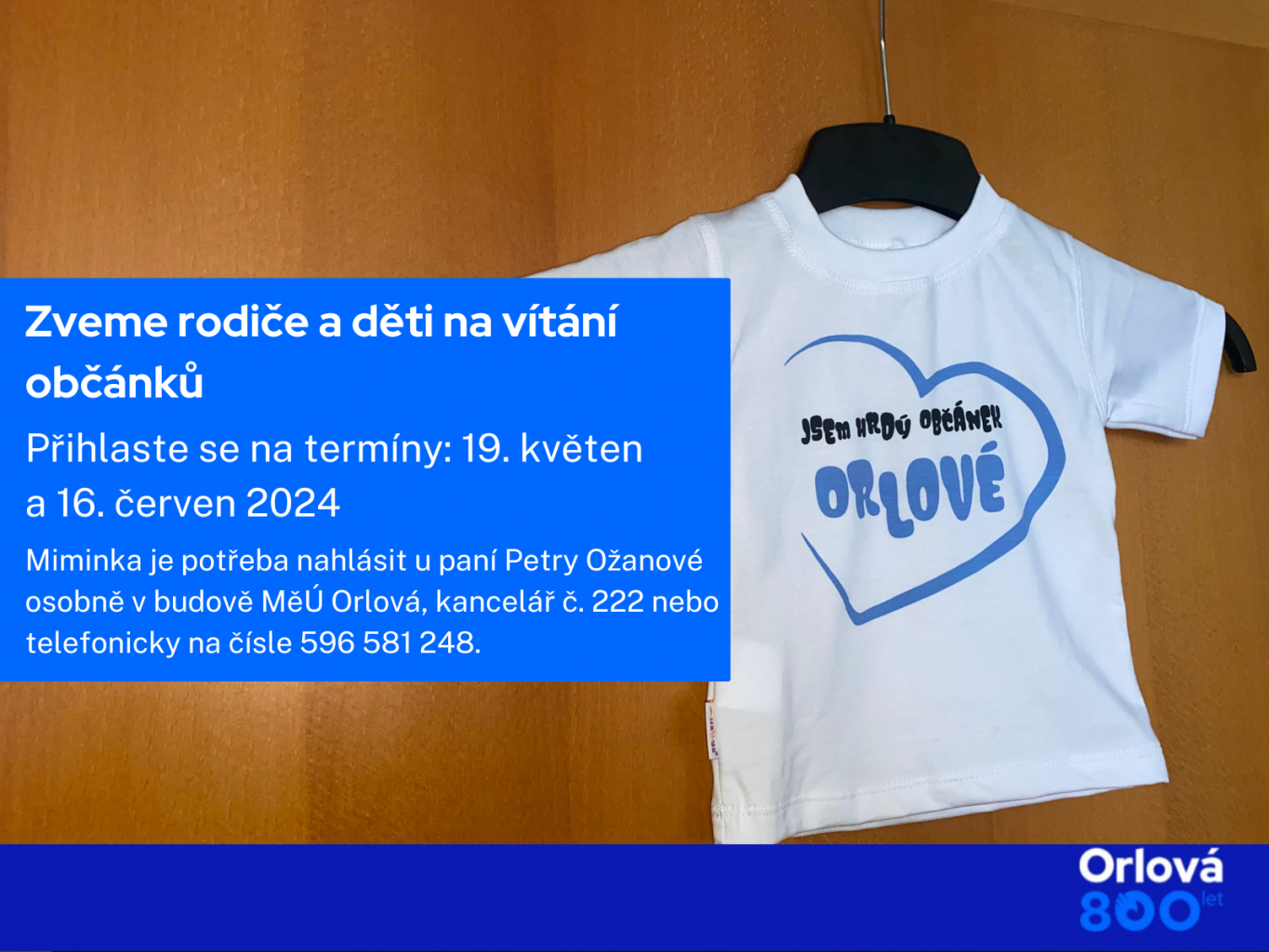 ZVEME RODIČE A DĚTI NA VÍTÁNÍ OBČÁNKŮ