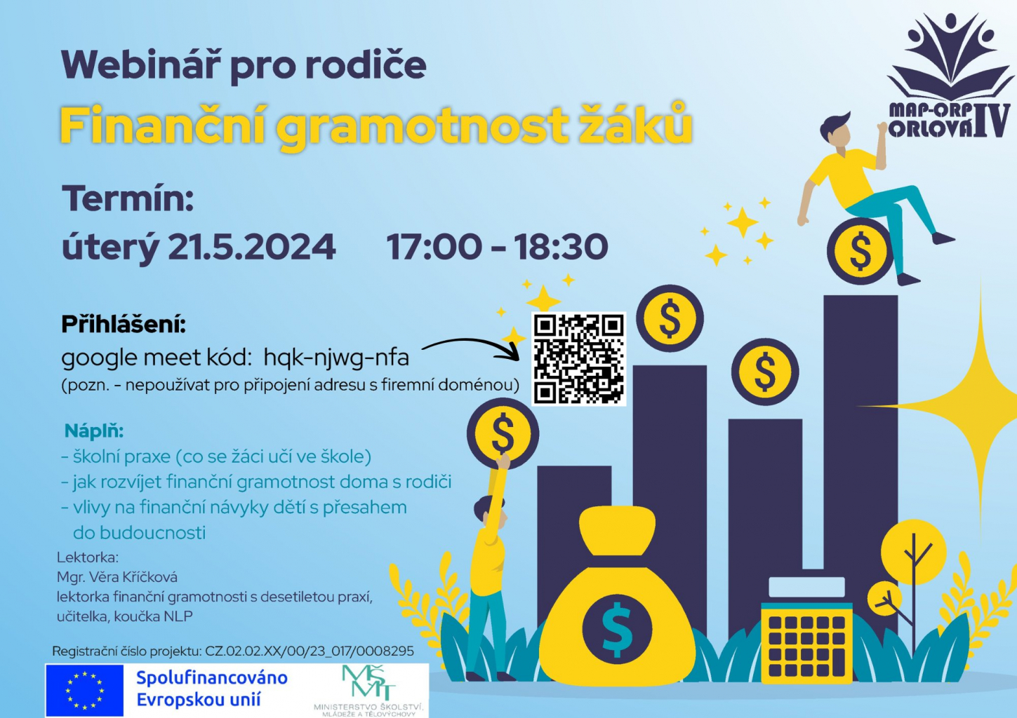MAP IV - Finanční gramotnost žáků - POZVÁNKA