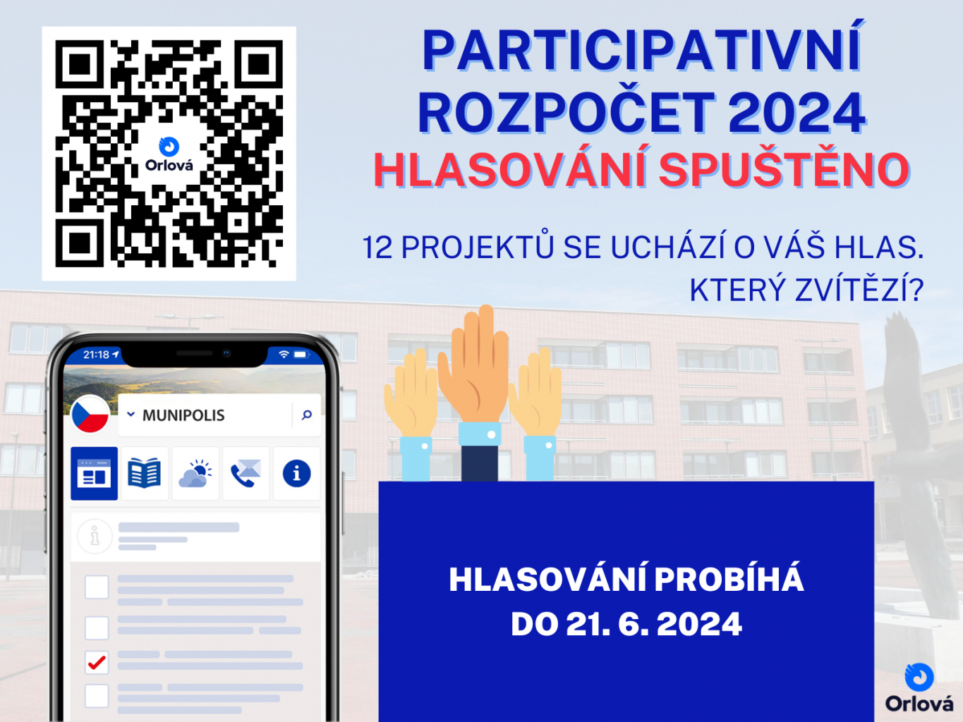 PARTICIPATIVNÍ ROZPOČET 2024: HLASOVÁNÍ BYLO SPUŠTĚNO