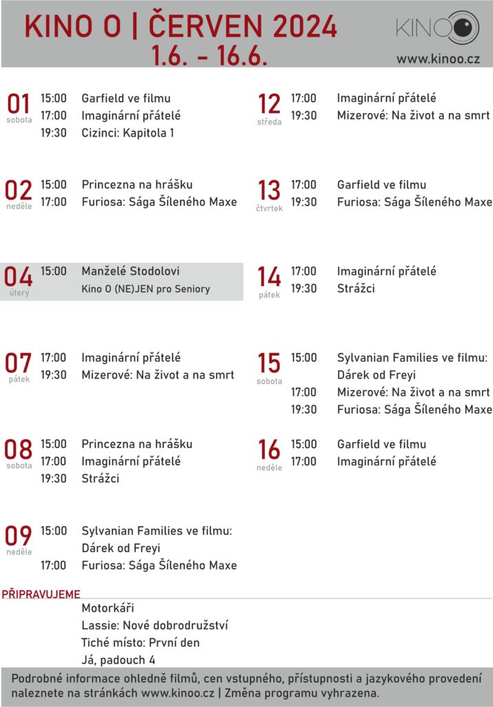VYRAZTE O VÍKEDU DO KINA