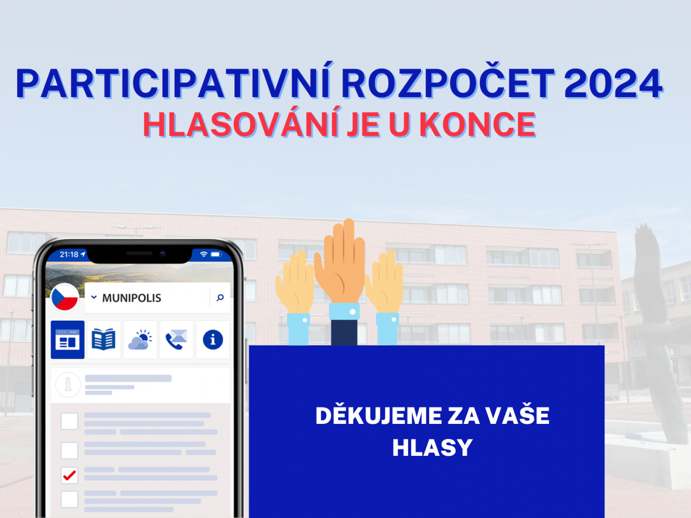 PARTICIPATIVNÍ ROZPOČET 2024: HLASOVÁNÍ UKONČENO