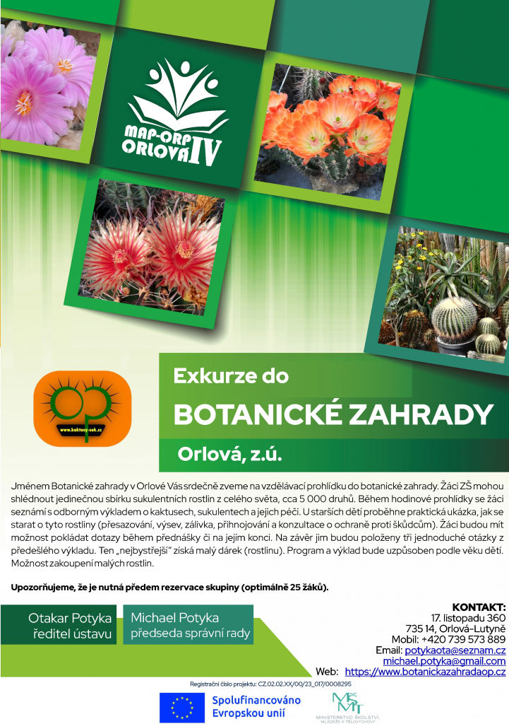MAP IV - Žáci ZŠ Jarní  na návštěvě Botanické zahrady