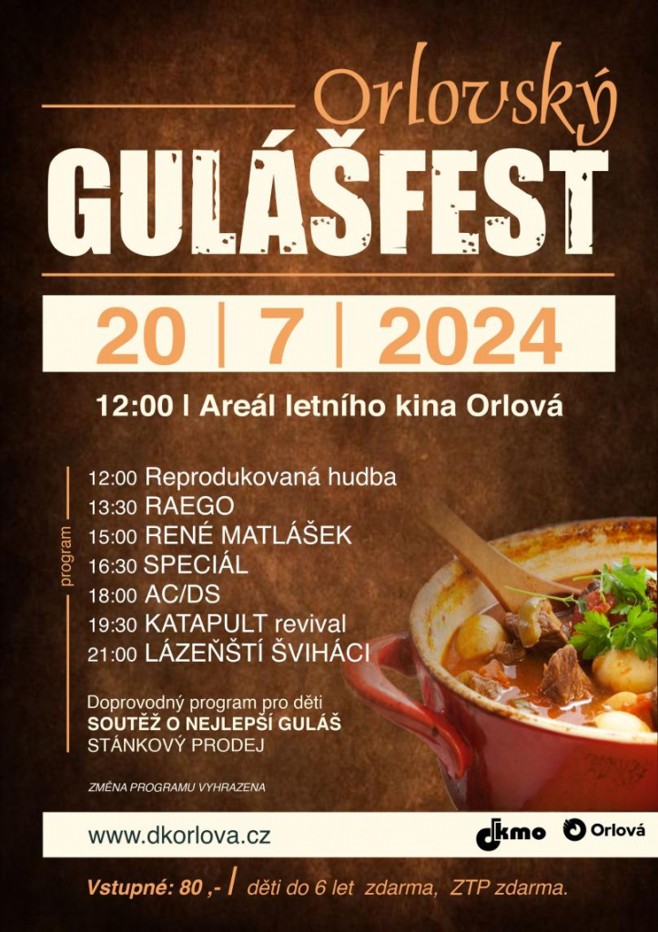 PŘIJĎTE VYZKOUŠET RŮZNÉ CHUTĚ GULÁŠŮ