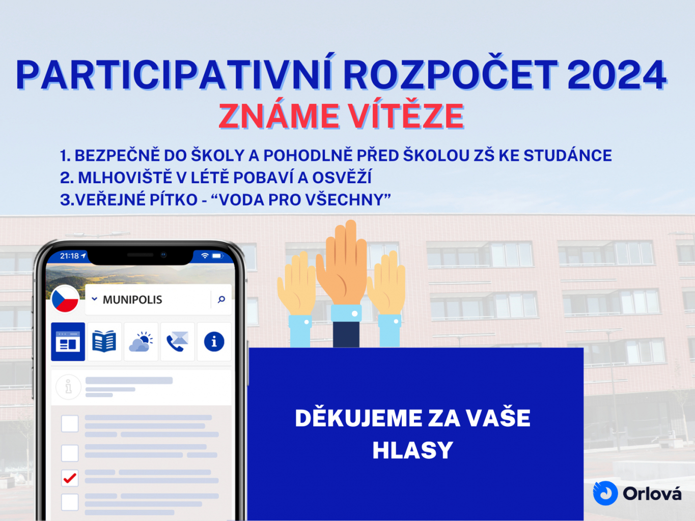 PARTICIPATIVNÍ ROZPOČET 2024: ZNÁME VÍTĚZE